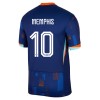 Maillot de Supporter Pays-Bas Memphis 10 Extérieur Euro 2024 Pour Homme